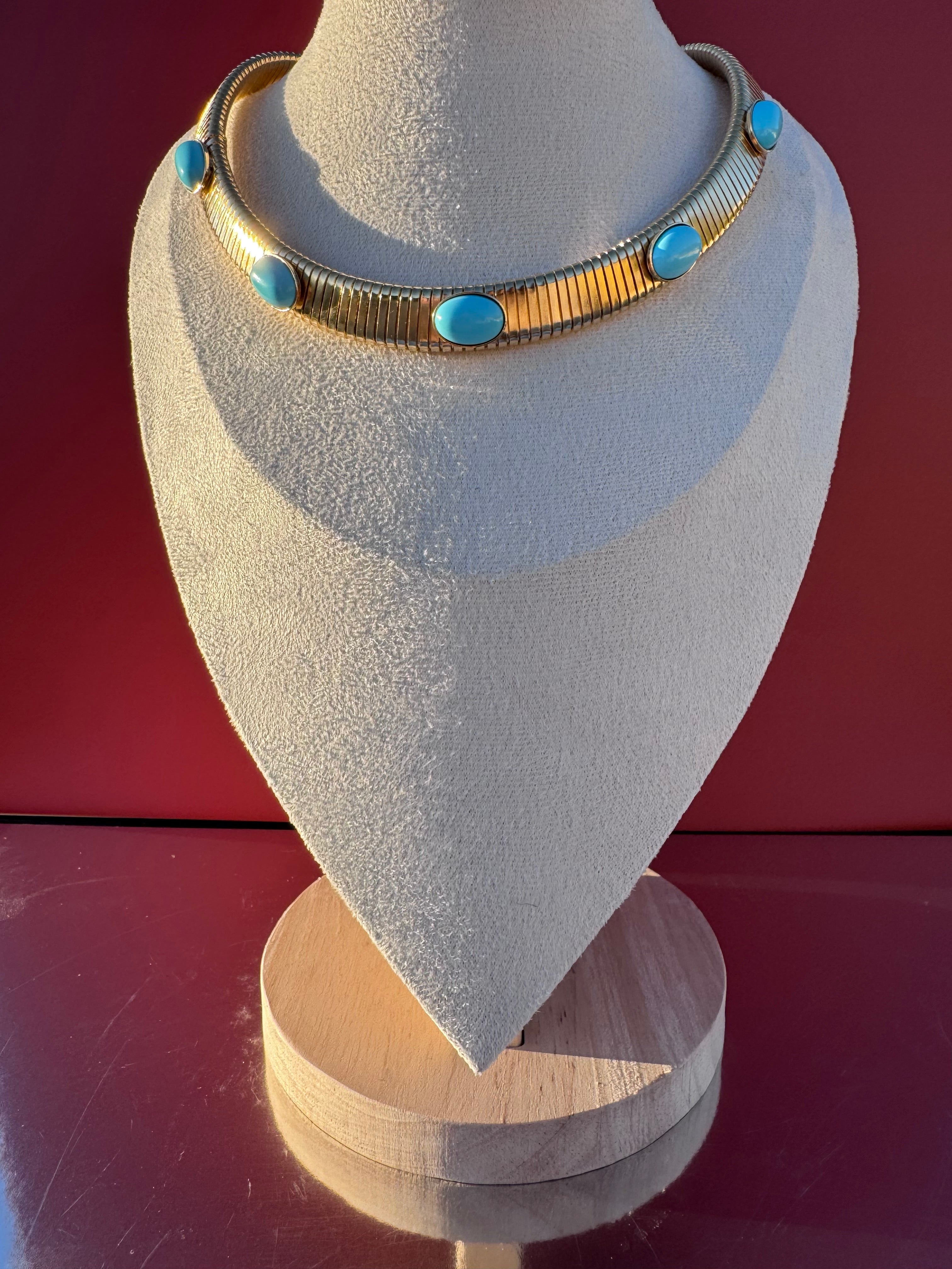 Collana luce meditteranea in pasta di turchese