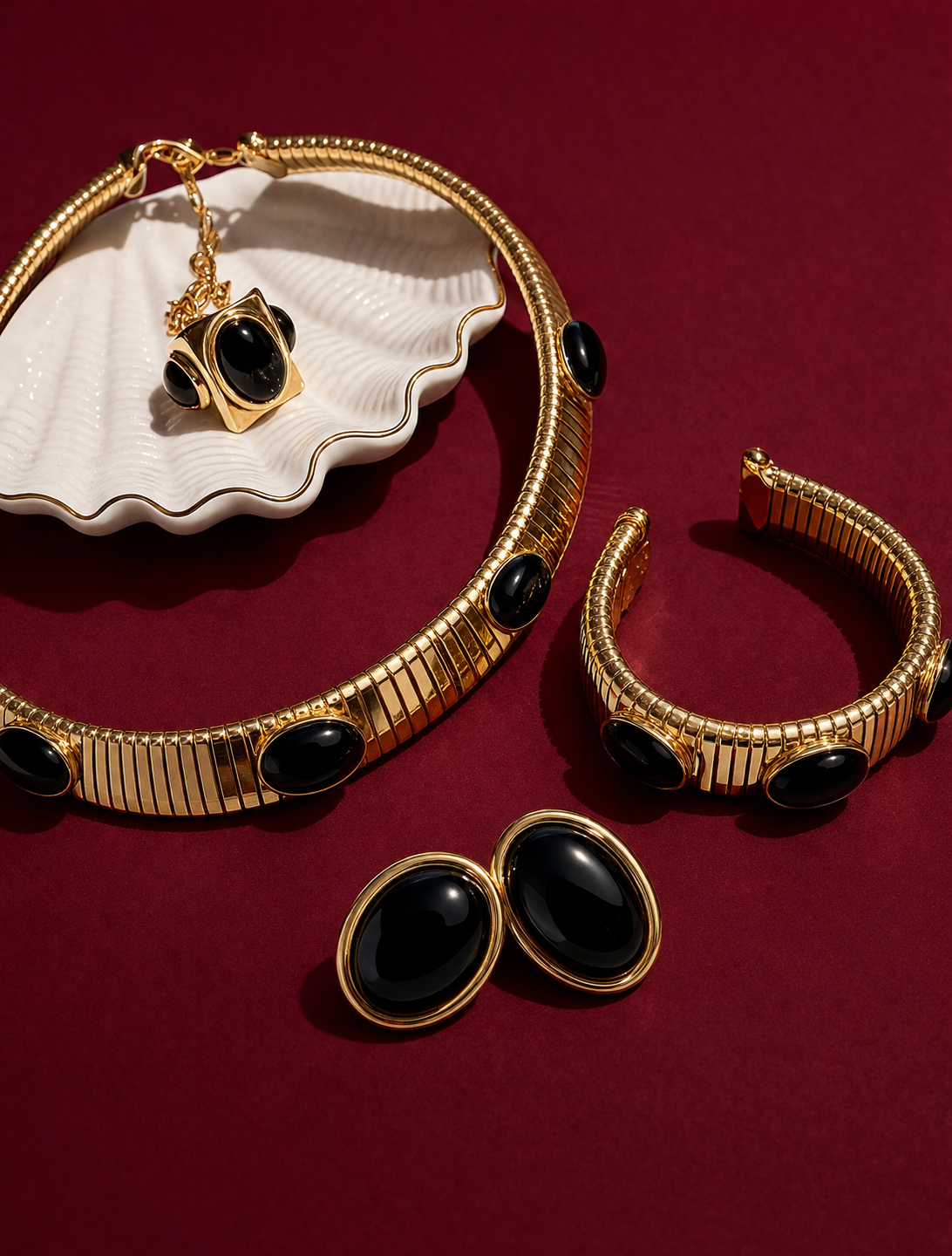Collana luce mediterranea Agata nera