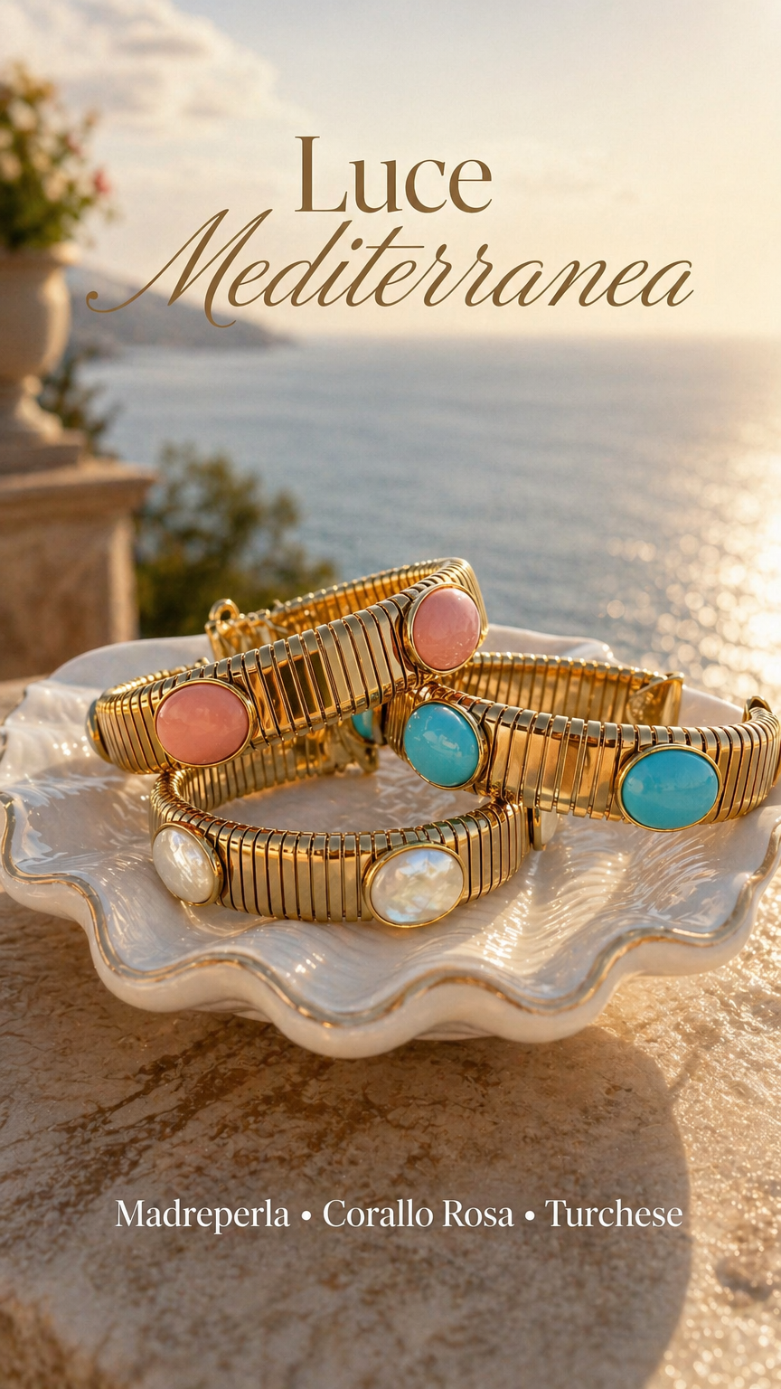 Bracciale luce meditteranea madreperla