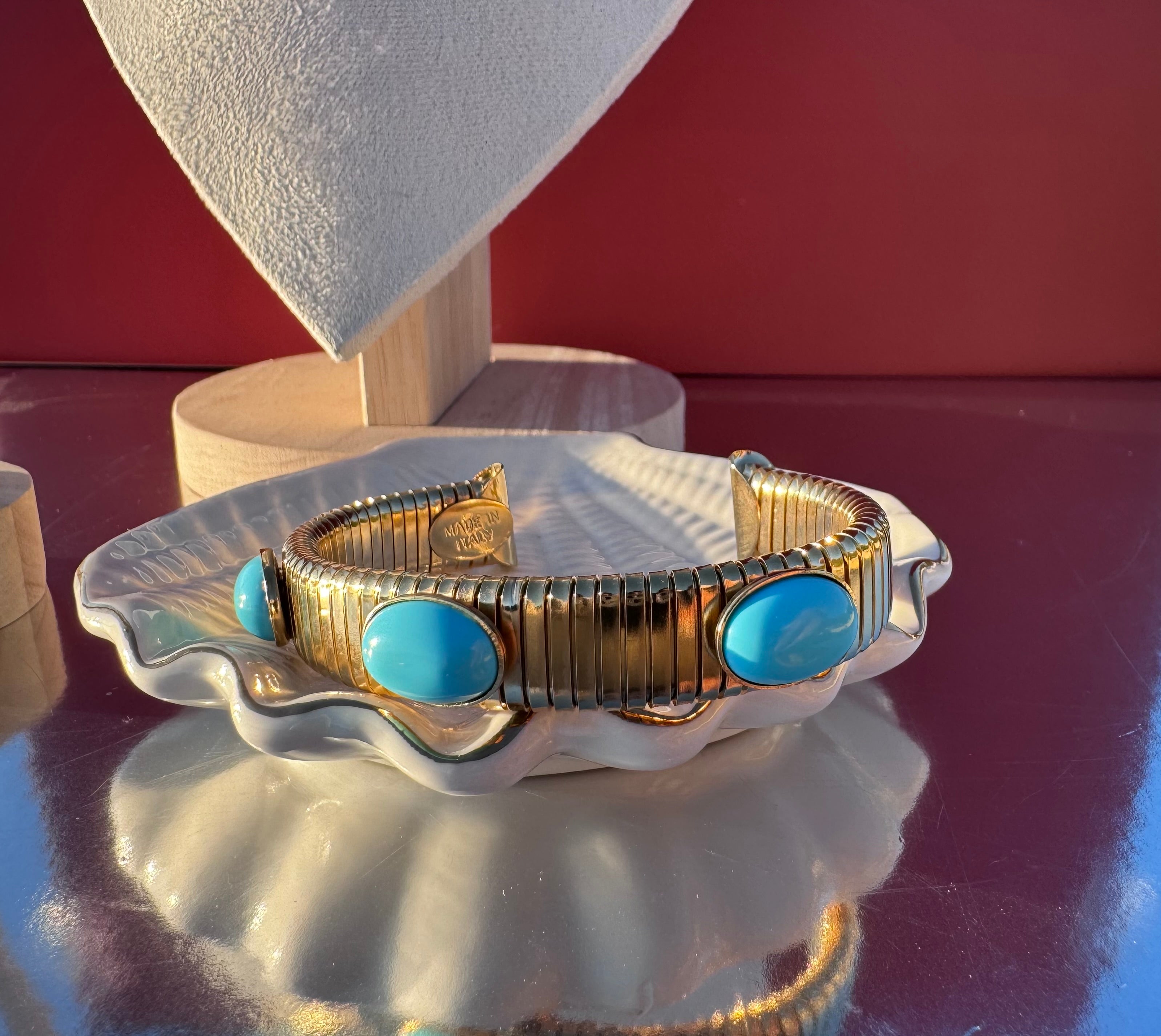 Bracciale luce meditteranea in pasta di turchese