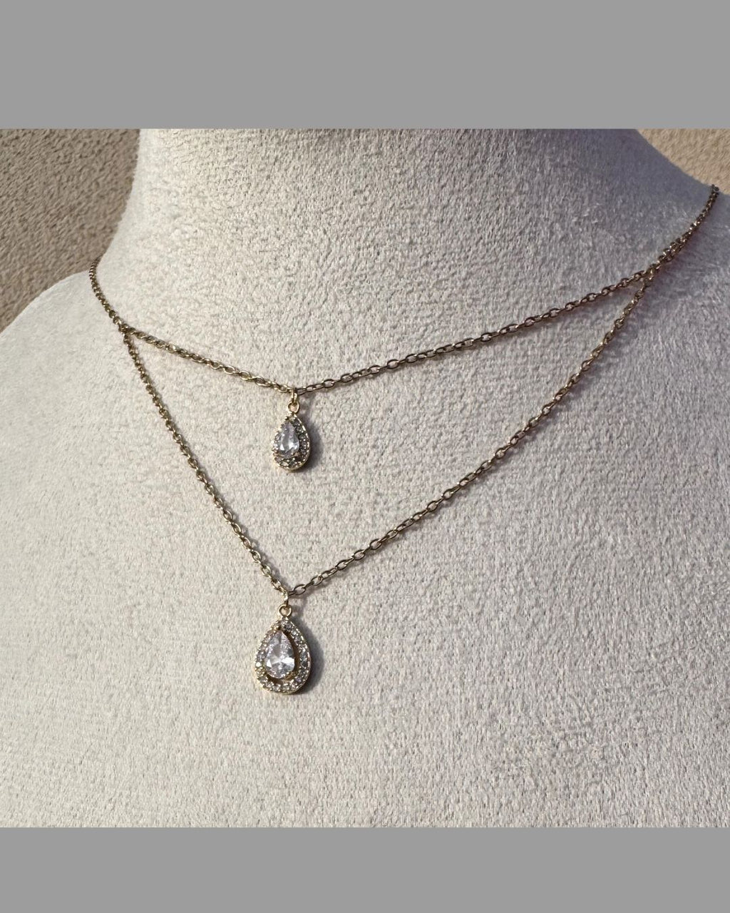 Collana doppia goccia chic